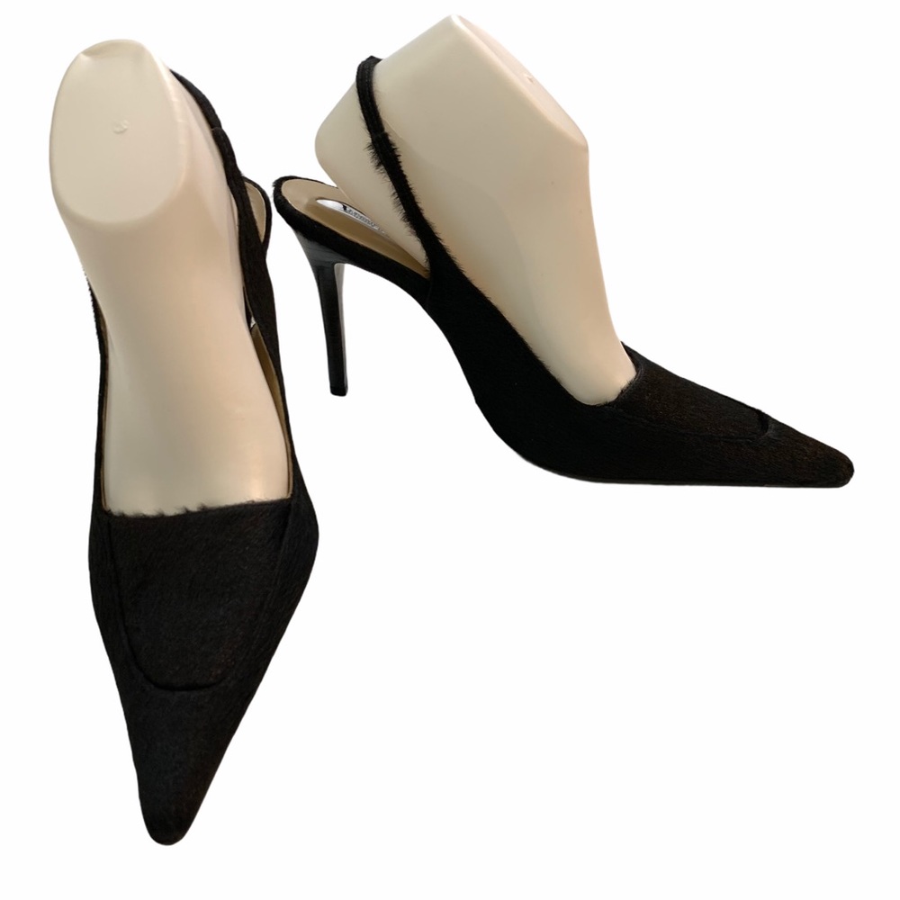 Lenny e Cia black pointy toe leather heels